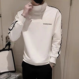 Male Clothes Top Black Sweatshirt for Men Hoodieless Pullover Casual No Logo Overfit Harajuku Fashion Free Shipping Low Price S