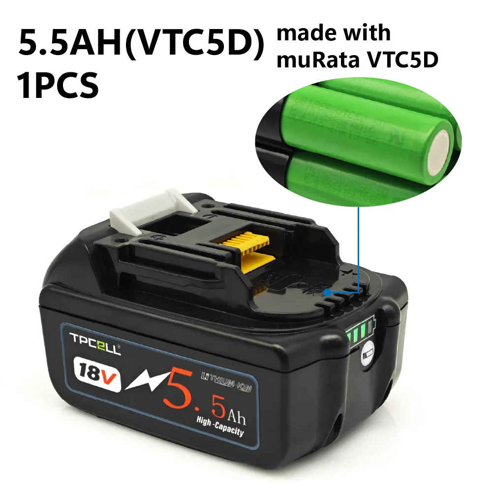 BL1860 6AH For Makita 18V Battery Power Tools Li-ion Replacement LXT BL1850 BL1840 for 18 V Screwdriver with BMS TPCELL 18V