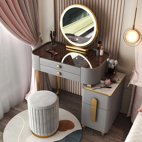 Classic Dressing Table Modern Organizers Mirror Vanity Storage Desk Dressing Table Multifunctional Penteadeira Luxury Furniture