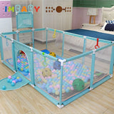 IMBABY Baby Playground Home Baby Playpen Football Basketball Playpen for Children Large Baby Safety Fence Balls for Dry Pool