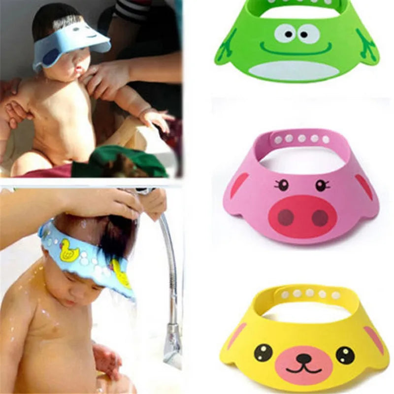 Adjustable Baby Shower Hat Toddler Kids Shampoo Bathing Shower Cap Wash Hair Shield Direct Visor Caps for Baby Care