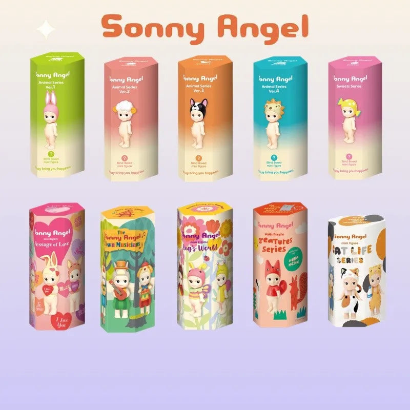 Sonny Angel Mystery Box Halloween Christmas Birthday Cake Basic Collection Fashion Play Blind Box Kawaii Figures Decorative Gift