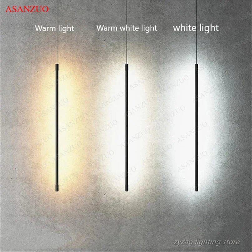 Bedroom Bedside Light LED Pendant Light for Living Room Adjustable Line Strip Hanging Lamp TV Wall Home Decor Modern Fixture