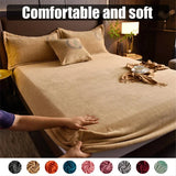 Thicken Velvet Mattress Cover Pad Protector King Double Warm Soft Plush Bed Fitted Sheet Cover Latex Mat Covers 150/160/180x200