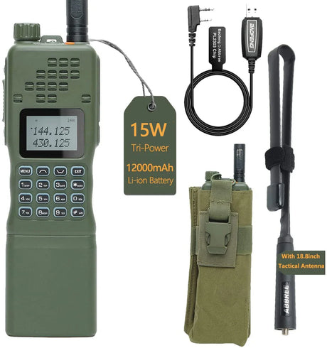 Baofeng 15W Powerful Walkie Talkie AR-152 Military Tactial Dual Band UHF/VHF Two way Radio 12000mAh AN /PRC-152 Transceiver