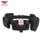 YAKEDA 6 in 1 Tactical Belt Waist Bag Outdoor Multifunction Climbing Storage Bag Hunting Pouch Belt Pocket Bag