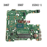 15341-1 For Dell Inspiron 14 3467 15 3567 LAPTOP Motherboard RY2Y1 Y7J61 NP4RY 7H458 Mainboard 3865U i3 i5 i7 CPU CY