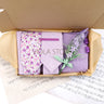 Viola Design 7 PCS Gift Box Cotton Sock Tie Sets Clip Pin Cufflinks Hanky Solid Floral Men Wedding Party Daily Cravat Accessory