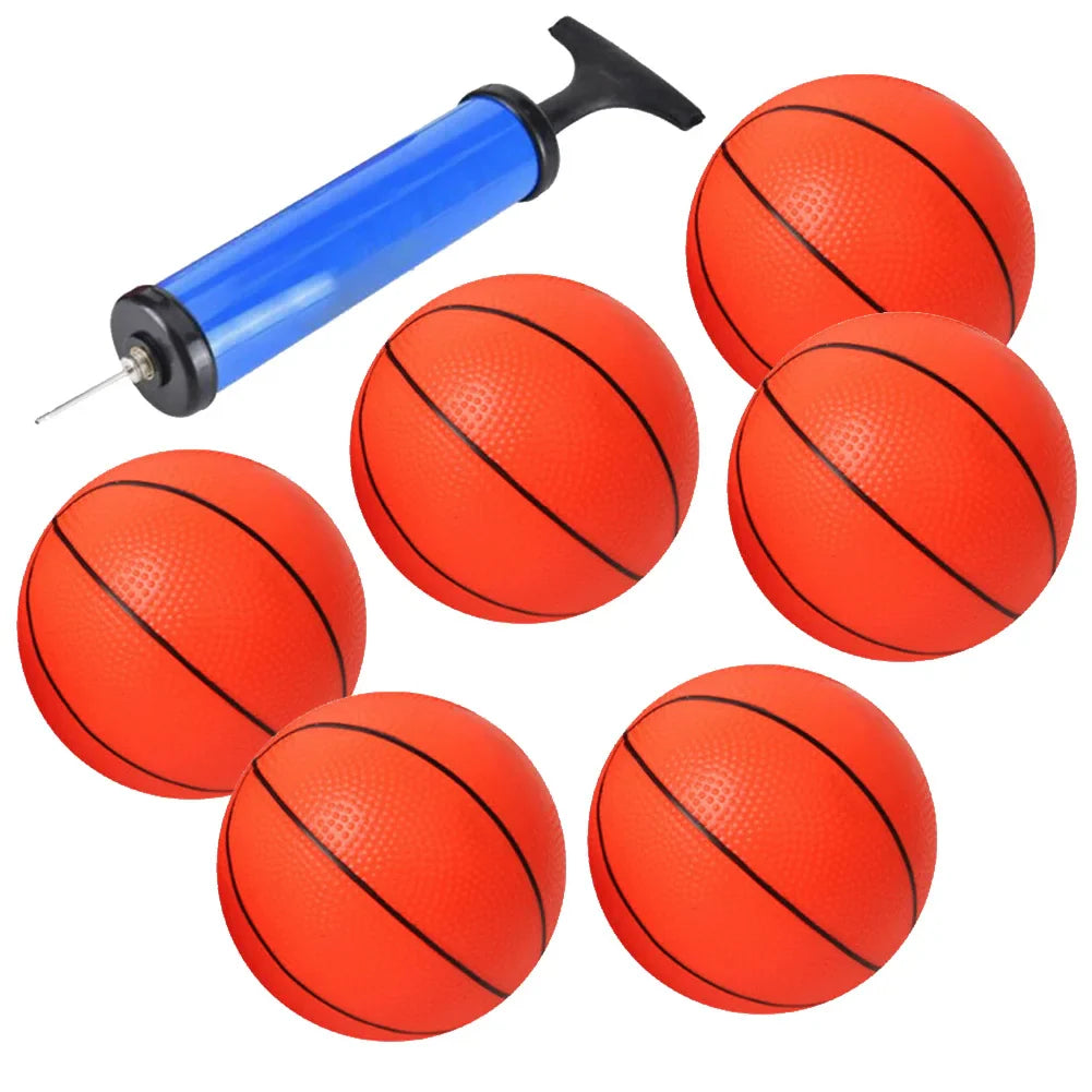 High Quality Basketball Kits Team Sports Indoor Sports Parts Sporting Goods Happily Pvc 6pcs Toy Ball With Pump