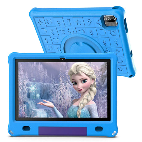 Pritom 10.1 Inch Kids Tablet Android 12 WIFI 6 Quad Core Processor 3GB RAM 64GB ROM YouTube with EVA Protective Case