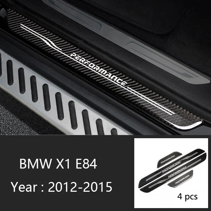 Accessories Door Sill Scuff Plate Guards Protector Sticker For BMW X1 X5 X6 E70 E71 E84 E90 F10 F15 F16 F20 F25 F26 F30 F34 F36