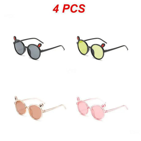 1~4PCS Kids Sunglasses Portable Colorful Fashion Summer Eyewear Sunglasses Eyeglasses Plastic Fashion Childrens Sun Glasses