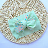 Baby Oversized Bow Headband Leopard Mesh Bowknot Wide Turban Newborn Headwear Newborn Big Hairbow Hairband Baby Bows Headwrap