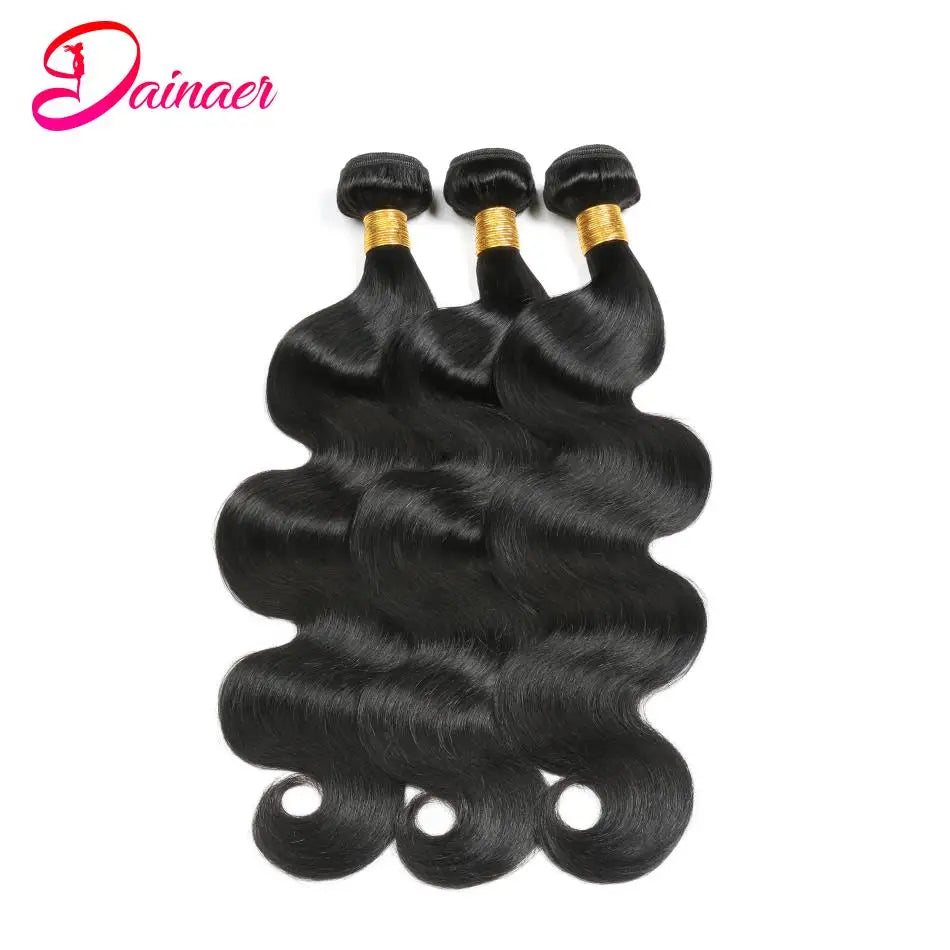 30Inch Body Wave Bundles 100% Human Hair 1/3/4 PCS Brazilian Weaving Human Hair Bundles Natural Color Remy Hair Extensions