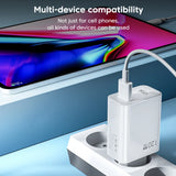 120W USB GaN Charger Quick Charge 3.0 Fast Charging Mobile Phone Adapters Wall Charger Type C Cable For iPhone 15 Samsung Xiaomi