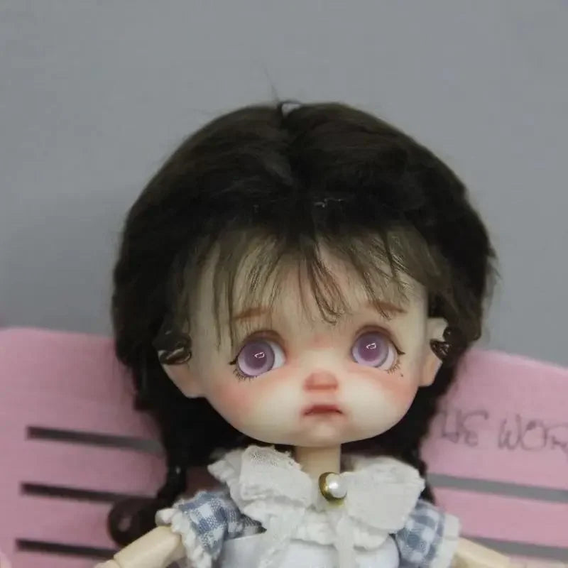 New Doll's Wig for 1/6 1/8 Bjd Doll Ob11 Diy Girl Toys Dress Up Fashion Hair Play House Doll Accessories, No Doll