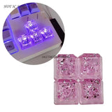 Backlit Keycaps Durable Resin Pink Foil Keycap OEM   Keycap for Gaming Mechanical Keyboard  Replaces