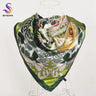 BYSIFA| Fall Winter Elegant Floral Design Scarves Shawls New Green Orange Square Silk Scarf 90*90cm Women Neck Head Scarf Hijab