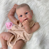 18inch Already Painted Reborn Doll Parts Elijah Lifelike Baby 3D Painted Skin with Visible Veins Cloth Body Included