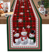 Christmas Snowflake Texture Linen Table Runners Wedding Decoration Washable Holiday Party Dining Table Runner Table Decoration