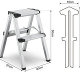 Multifunctional High Stools Kitchen Thickened Aluminum Ladder Chair Folding Design Step Stool Non-slip Pedal Ladder Stool