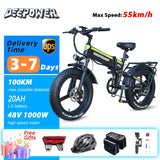 DEEPOWER H20PRO Electric Bicycle 2000W 48V20AH Hydraulic brake Portable Adult Electric Mountain Bike 4.0 Fat Tire Folding Ebike