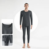 Men'S Autumn And Winter Sets Of Double-Sided Frosted Thermal Clothing Two-Piece Set Mens Round Neck Thermal Underwear Suit