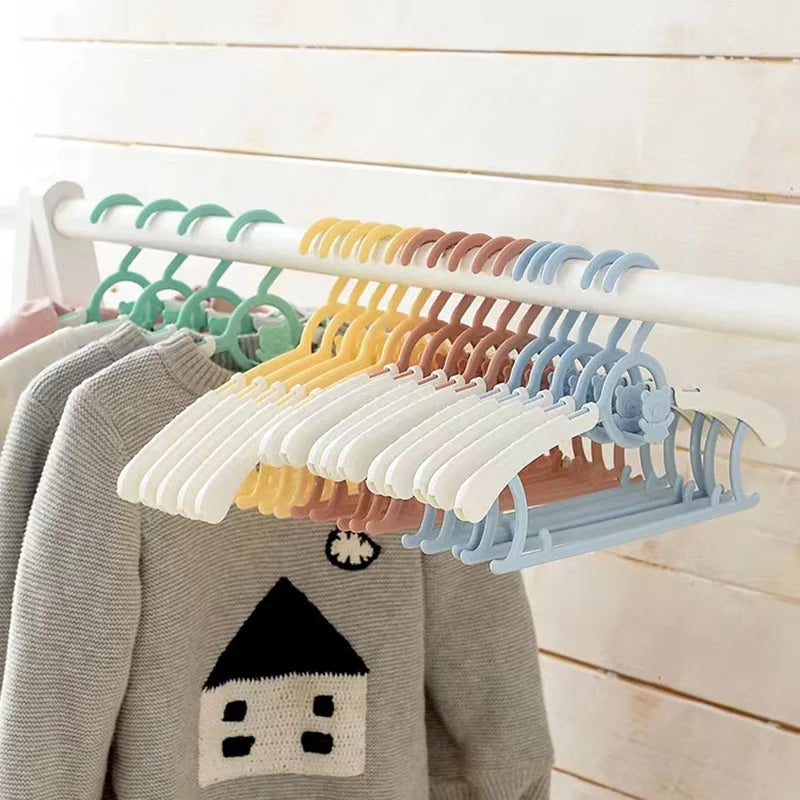 Telescopic Baby Hangers Clothes Organizer Closet Non-slip Kids Coat Hanger Wardrobe Storage Drying Racks Space Saving