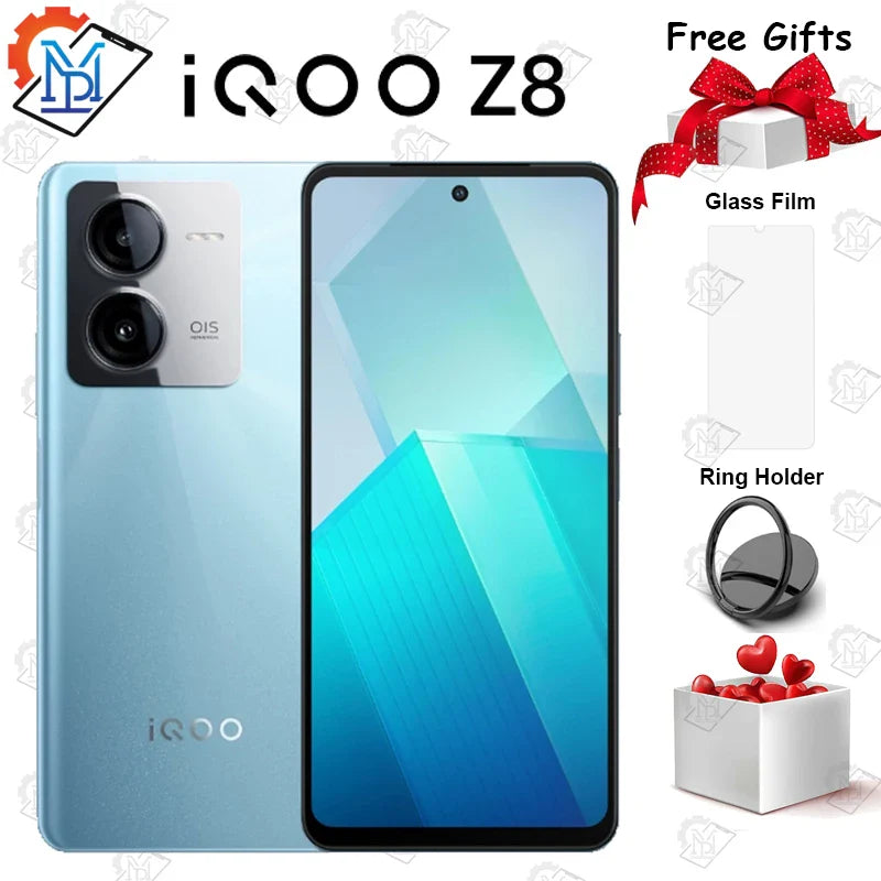 Original Vivo IQOO Z8 5G Mobile Phone 6.64" 120Hz Screen Dimensity 8200 OriginOS 3 Battery 5000mAh 120W Super Charge Smartphone