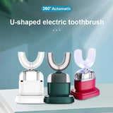 Automatic Ultrasonic Toothbrush U Shape Whitening Brush for Teeth Massage USB Charging Base Personal Care Appliances for Adult