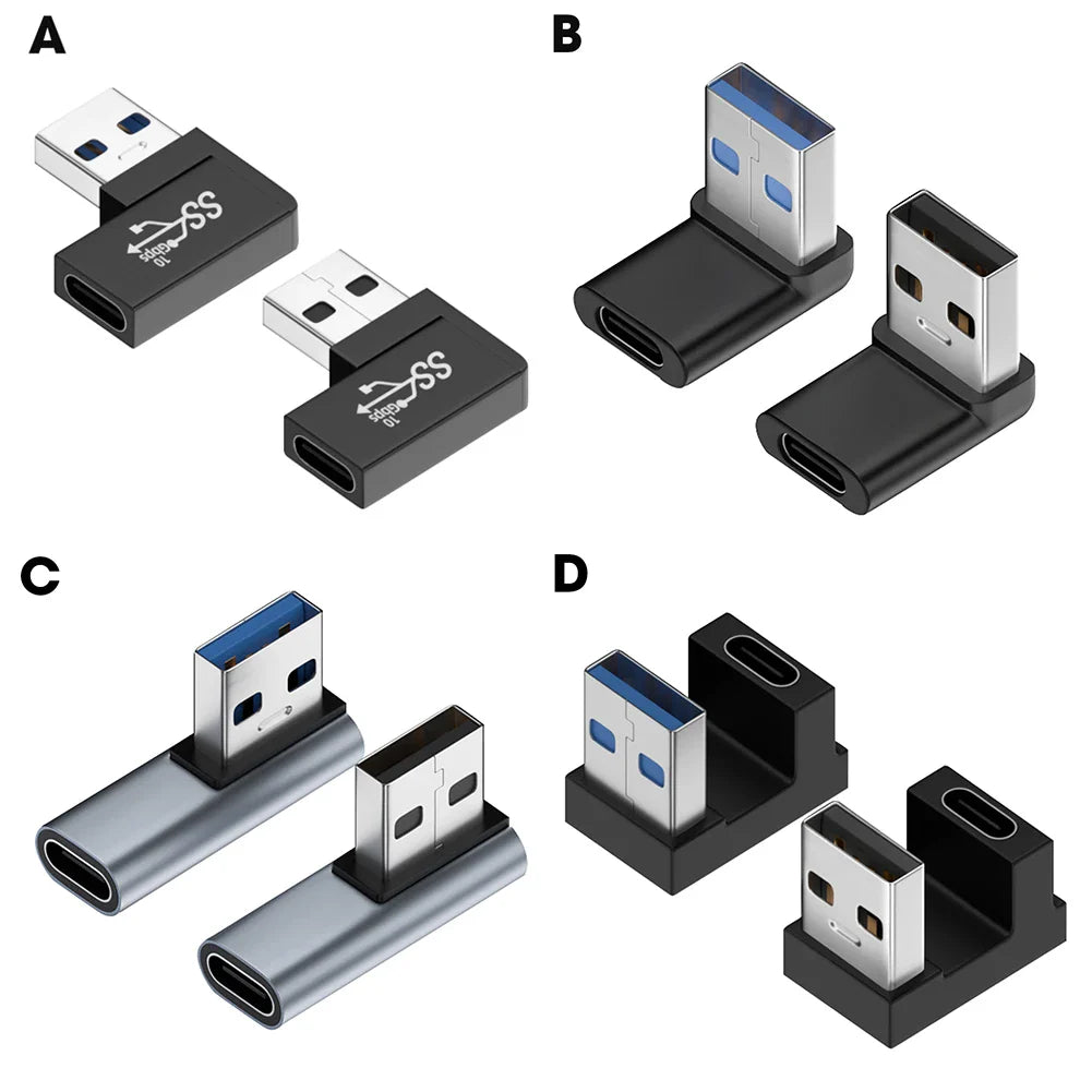 OTG 10Gbps USB Adapter 3.25A Data Transfer Connector 10Gbps for Laptop PC U Disk