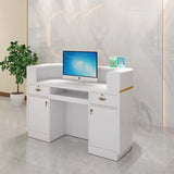 White Lectern Reception Desks Podium Church Pulpit Checkout Register Shop Counter Hair Salon Pulpitos Kassentisch Shop Furniture