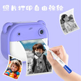 Children Digital Camera Instant Print for Kids Thermal Print Camera Instant Photo Printing Camera Video Toys+32G Memory Card