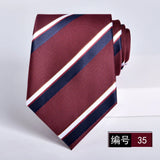 ties for men 2024 Luxury Wine Red Groom Wedding Accessories Dot Stripe gravata 8cm Necktie Kravaty Corbatas De Hombres