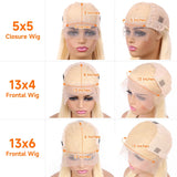 Blonde 5x5 Glueless Wig Human Hair Ready To Wear And Go Pre Plucked Straight 613 13x4 13x6 13x6 Hd Lace Frontal Wigs For Women