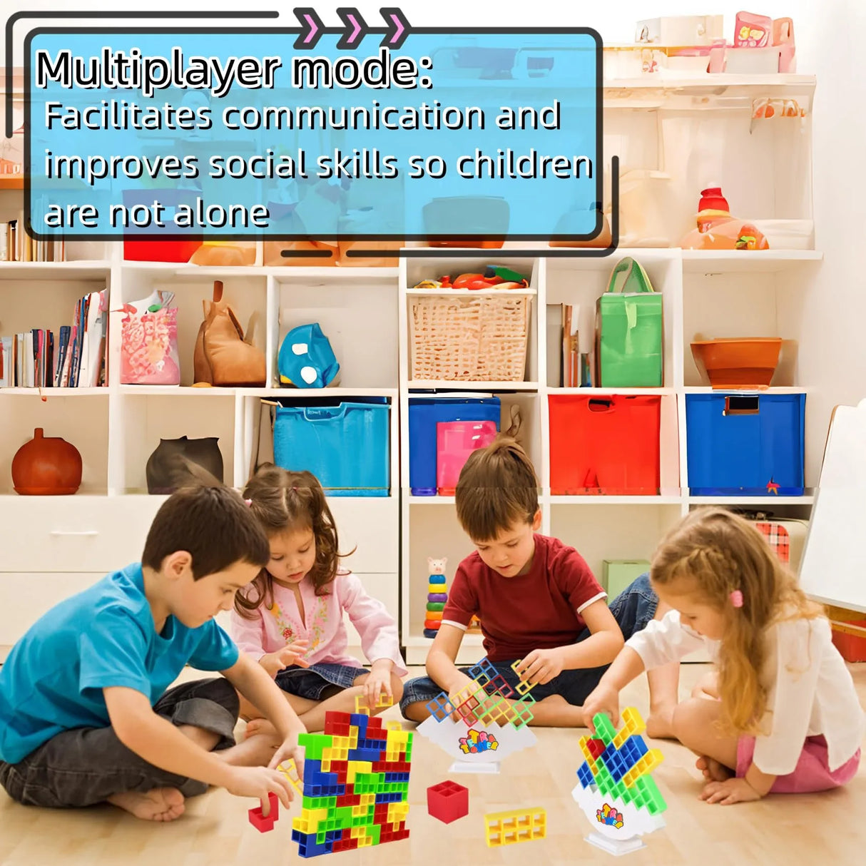 16PCS/32PCS/48PCS Russian Block Cubes Stacking Practice Children's Concentration Blocks Desktop Toys Children's Educational Toys