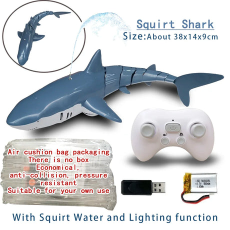 Creative Remote Control Fish Shark Electric 2.4G Radio Rc Animal Robot Educational Water Bath Toy for Boy Kid Children Submarine