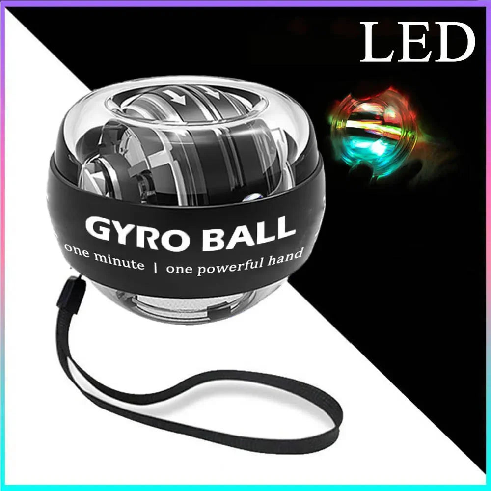 LED Automatic Light-emitting Gyro Wrist Force Handball Automatic Start Vibrating balls Gyroscope Gyroball Ball Power