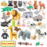 Bulk Big Particle Building Block Accessories Animal House DIY Assembled Bricks Children 3-6 Years Old Educational Toys And Gifts