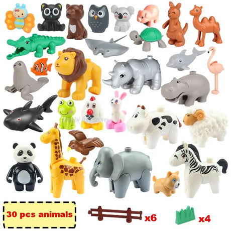 Bulk Big Particle Building Block Accessories Animal House DIY Assembled Bricks Children 3-6 Years Old Educational Toys And Gifts