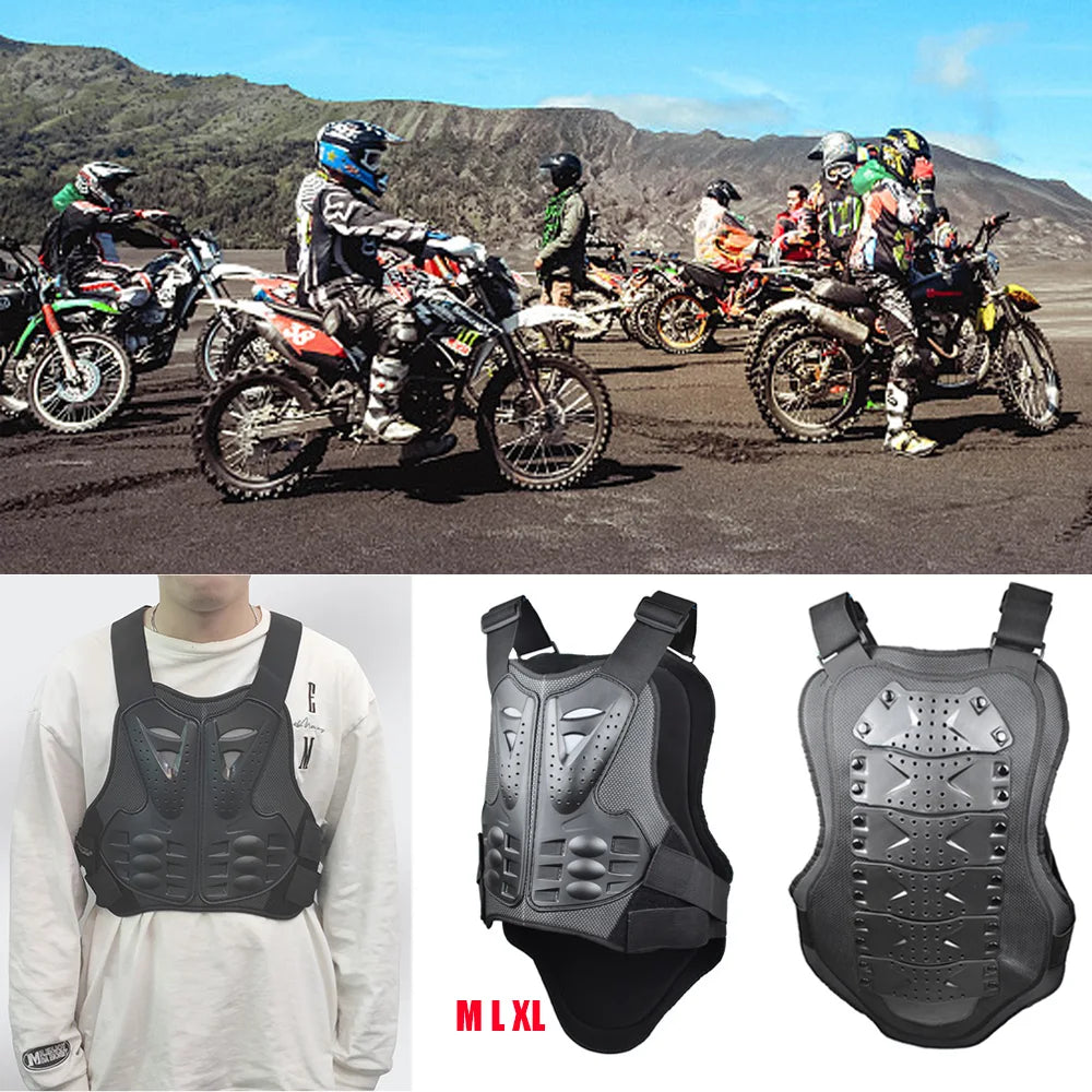 Motorcycle Dirt Bike Body Armor Protective Gear Adult For Motocross Skiing Skating Chest Back Protection Vest Outdoor Driving