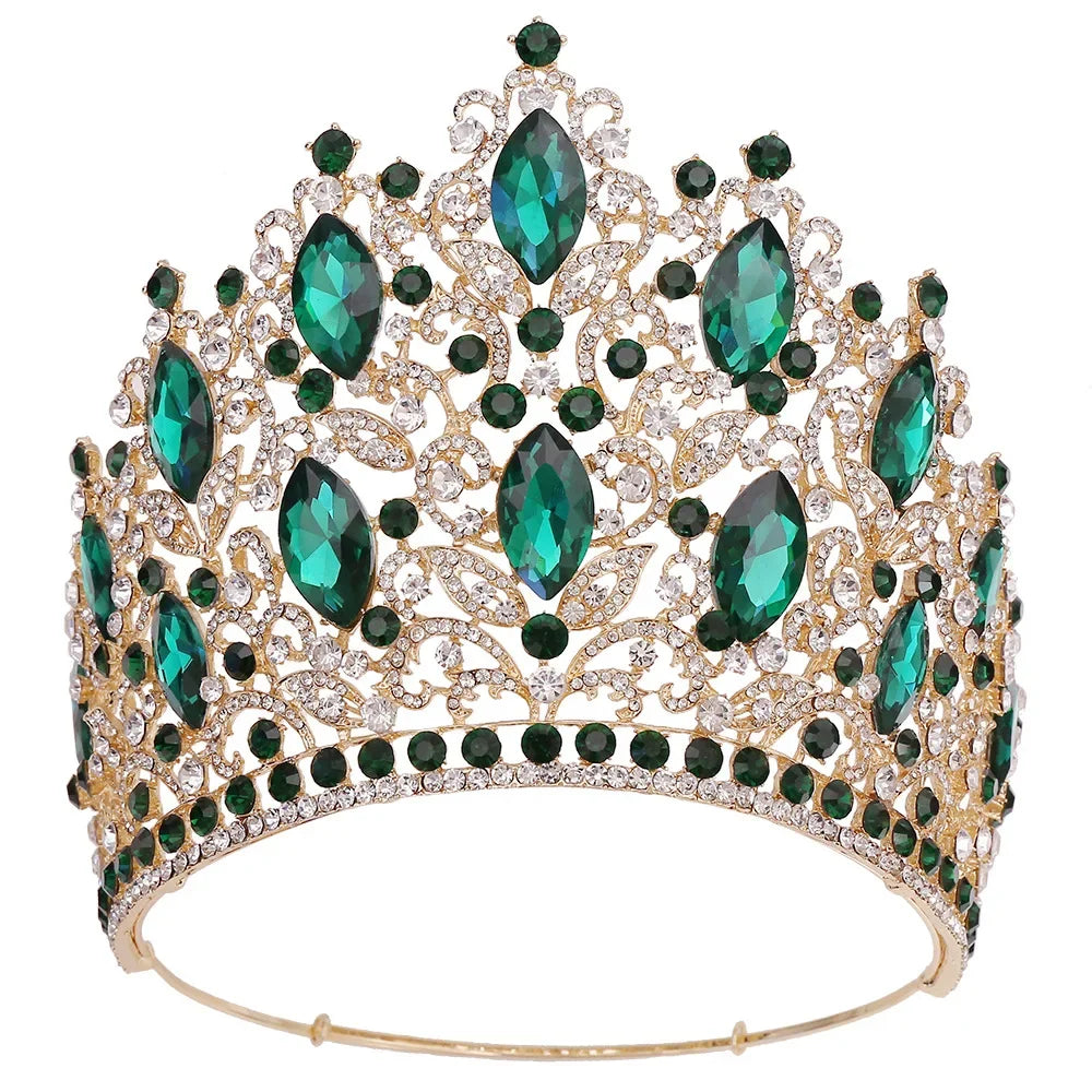 Luxury High Quality Royal Queen Wedding Crown for Women Large Crystal Banquet Tiara Party Costume Hair Jewelry Accessories