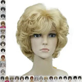 Women Fashion Short Wigs Blonde Brown Black Wig Bob Curly Wigs Real Natural Hair