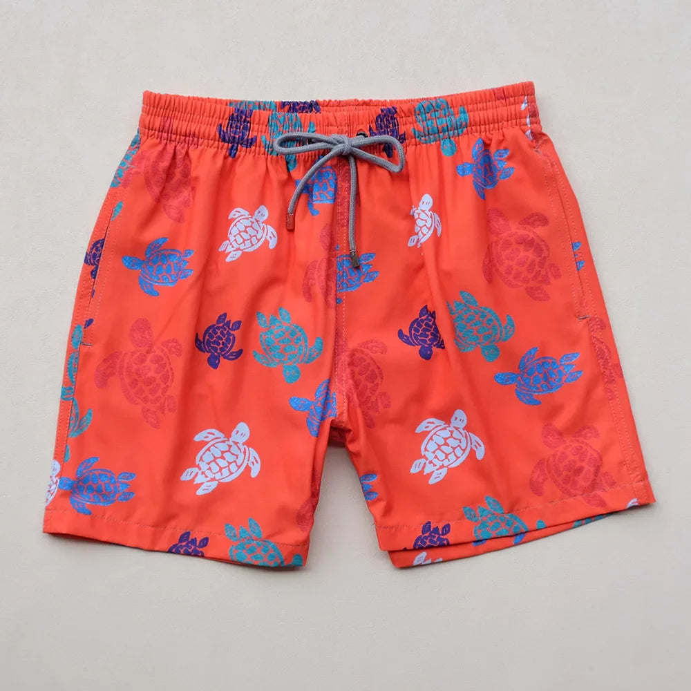 Wholesale Swimming Trunks for Men Cartoon Brand Turtle Beach Shorts  Quick Dry Swimsuits Man Bermuda Masculina Men Clothing