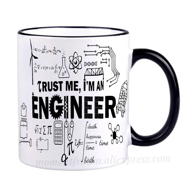 Engineer Cups Mechanic Coffee Mugs Scientific Technical Office Coworker Gifts Ceramic Coffeeware Tea Teaware Driver Drinkware