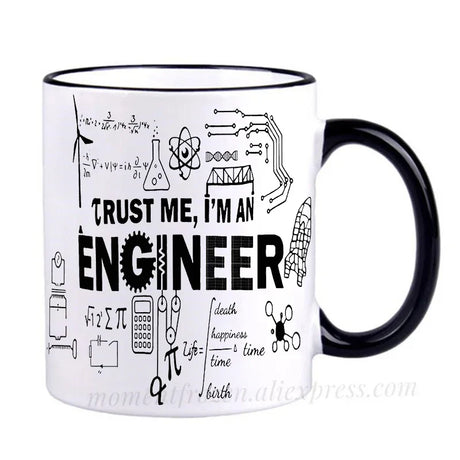 Engineer Cups Mechanic Coffee Mugs Scientific Technical Office Coworker Gifts Ceramic Coffeeware Tea Teaware Driver Drinkware