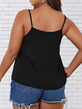 Finjani Women Cami Top Guipure Detail Patchwork Cami Top Backless Sexy Elegant Fashionable And Stylish Plus Size Cami Top