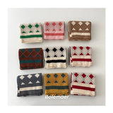 deer jonmi Korean Style New Winter Children Knitted Scarves Korean Style Thicken Warm Toddlers Kids Chic Plaid Shawl