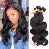 30Inch Body Wave Bundles 100% Human Hair 1/3/4 PCS Brazilian Weaving Human Hair Bundles Natural Color Remy Hair Extensions