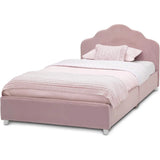 Delta Children Upholstered Twin Bed, Rose Pink